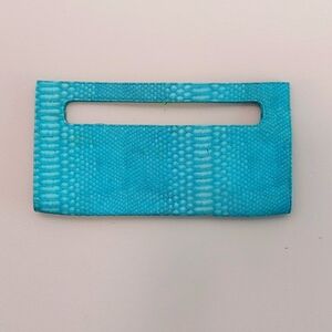 Snake skin print clutch purse